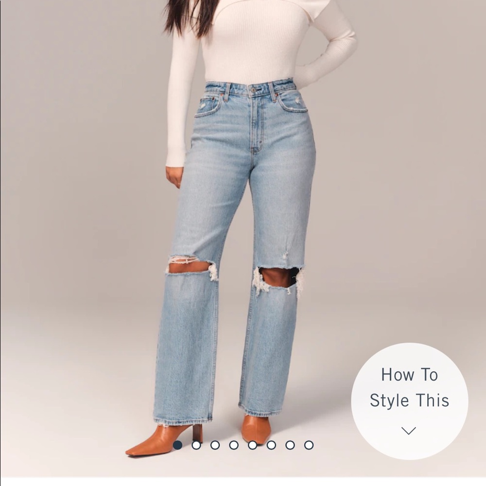 Abercrombie curve love 90s relaxed jean high rise